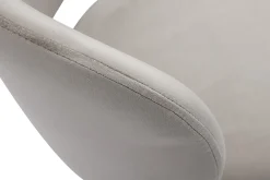 Miliboo Chaise Design-Chaises en tissu velours taupe et métal noir (lot de 2) ATRIUM