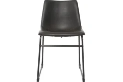 Miliboo Chaise Design-Chaises industrielles noires (lot de 2) NEW ROCK