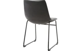 Miliboo Chaise Design-Chaises industrielles noires (lot de 2) NEW ROCK