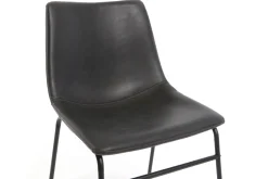 Miliboo Chaise Design-Chaises industrielles noires (lot de 2) NEW ROCK