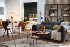 Miliboo Chaise Design-Chaises industrielles noires (lot de 2) NEW ROCK