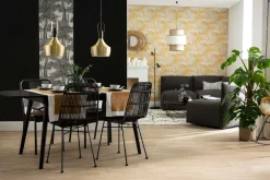 Miliboo Chaise Design-Chaises noires en rotin et métal (lot de 2) MALACCA