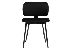 Miliboo Chaise Design-Chaises noires en tissu velours et métal (lot de 2) ATRIUM