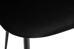 Miliboo Chaise Design-Chaises noires en tissu velours et métal (lot de 2) ATRIUM