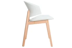 Miliboo Chaise Design-Chaises scandinaves blanc et bois clair (lot de 2) BLOEM
