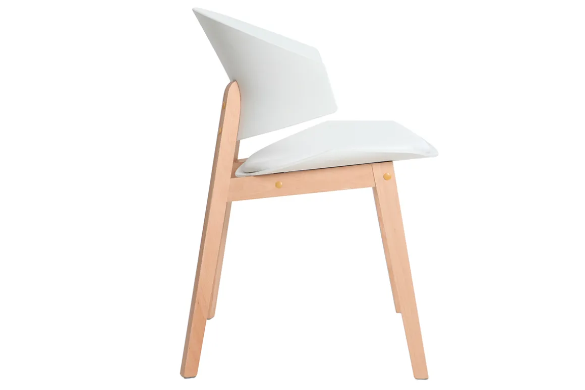 Miliboo Chaise Design-Chaises scandinaves blanc et bois clair (lot de 2) BLOEM