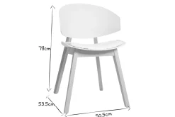 Miliboo Chaise Design-Chaises scandinaves blanc et bois clair (lot de 2) BLOEM