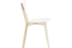 Miliboo Chaise Design|Chaise En Bois-Chaises scandinaves blanc et bois clair (lot de 2) LEENA