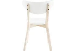 Miliboo Chaise Design|Chaise En Bois-Chaises scandinaves blanc et bois clair (lot de 2) LEENA