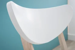 Miliboo Chaise Design|Chaise En Bois-Chaises scandinaves blanc et bois clair (lot de 2) LEENA