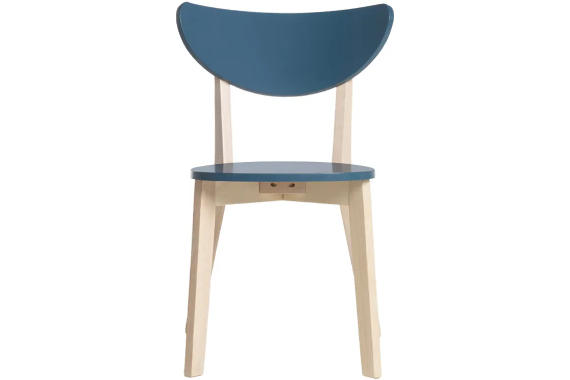 Miliboo Chaise Design|Chaise En Bois-Chaises scandinaves bleu et bois clair (lot de 2) LEENA