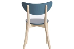 Miliboo Chaise Design|Chaise En Bois-Chaises scandinaves bleu et bois clair (lot de 2) LEENA