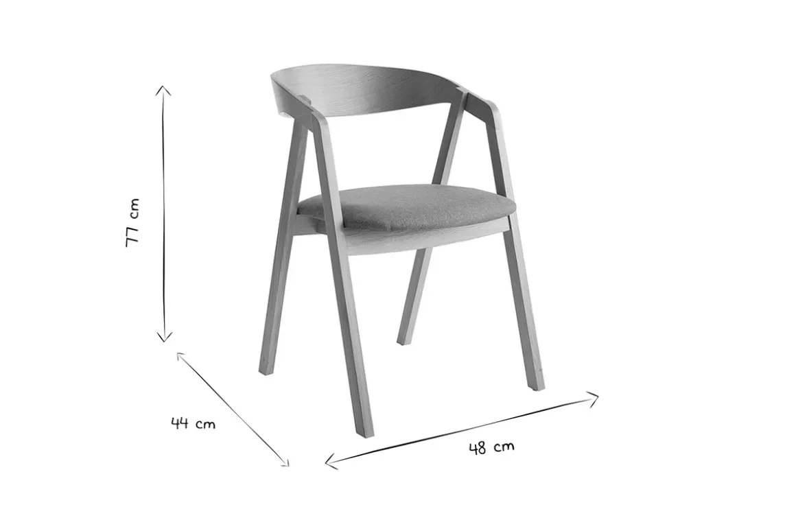 Miliboo Chaise Design|Chaise En Bois-Chaises scandinaves empilables en bois clair chêne et assises noires (lot de 2) LOVA