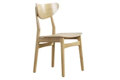 Miliboo Chaise Design-Chaises scandinaves en bois clair chêne massif (lot de 2) MAYA