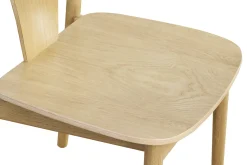 Miliboo Chaise Design-Chaises scandinaves en bois clair chêne massif (lot de 2) LOUISA