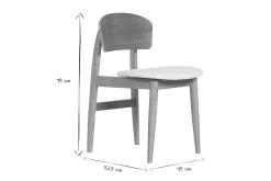 Miliboo Chaise Design-Chaises scandinaves en bois clair et tissu effet laine bouclée blanc (lot de 2) ELION