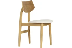 Miliboo Chaise Design-Chaises scandinaves en bois clair et blanc (lot de 2) ELION