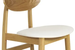 Miliboo Chaise Design-Chaises scandinaves en bois clair et blanc (lot de 2) ELION