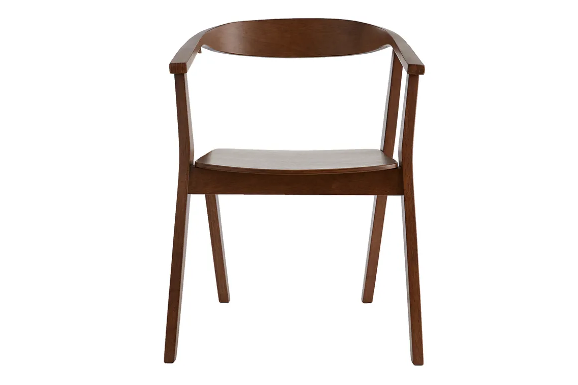 Miliboo Chaise Design|Chaise En Bois-Chaises scandinaves en bois foncé (lot de 2) BAHIA