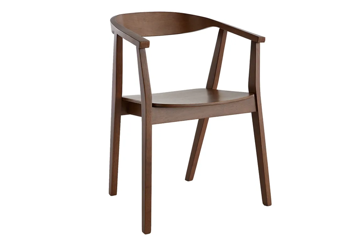 Miliboo Chaise Design|Chaise En Bois-Chaises scandinaves en bois foncé (lot de 2) BAHIA