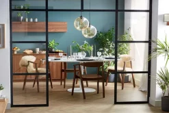 Miliboo Chaise Design|Chaise En Bois-Chaises scandinaves en bois foncé (lot de 2) BAHIA