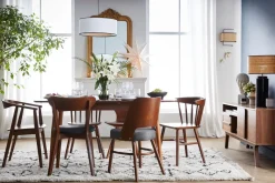 Miliboo Chaise Design|Chaise En Bois-Chaises scandinaves en bois foncé (lot de 2) BAHIA