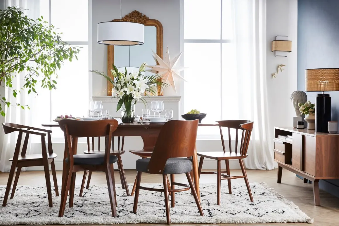 Miliboo Chaise Design|Chaise En Bois-Chaises scandinaves en bois foncé (lot de 2) BAHIA