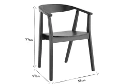 Miliboo Chaise Design|Chaise En Bois-Chaises scandinaves en bois foncé (lot de 2) BAHIA