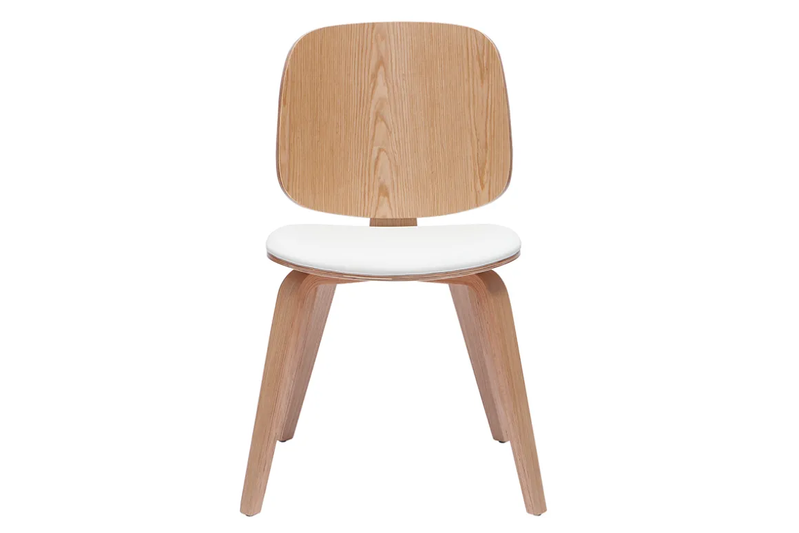 Miliboo Chaise Design|Chaise En Bois-Chaises scandinaves en bois clair et blanc (lot de 2) BECK