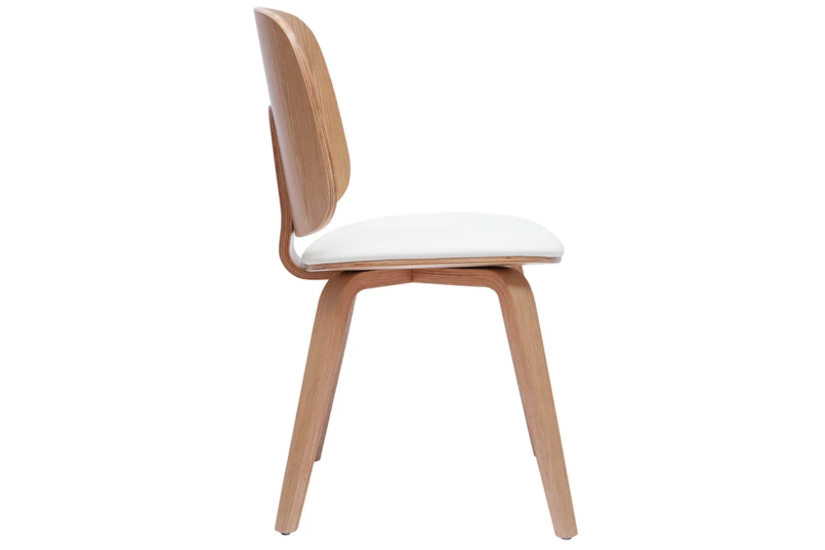 Miliboo Chaise Design|Chaise En Bois-Chaises scandinaves en bois clair et blanc (lot de 2) BECK