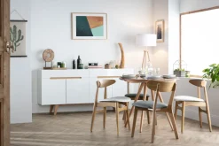 Miliboo Chaise Design|Chaise En Bois-Chaises scandinaves en bois clair et noir (lot de 2) WALFORD