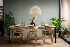 Miliboo Chaise Design|Chaise En Bois-Chaises scandinaves en bois clair et noir (lot de 2) WALFORD