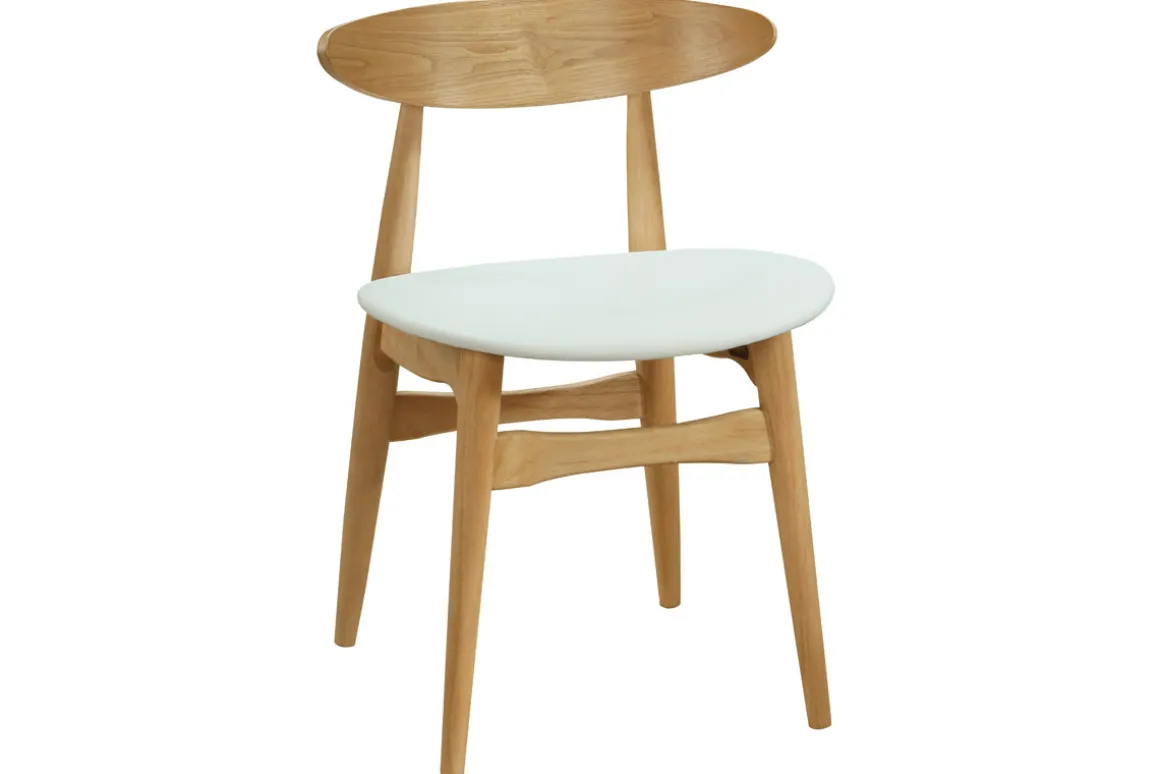 Miliboo Chaise Design|Chaise En Bois-Chaises scandinaves en bois clair et blanc (lot de 2) WALFORD