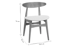 Miliboo Chaise Design|Chaise En Bois-Chaises scandinaves en bois clair et blanc (lot de 2) WALFORD
