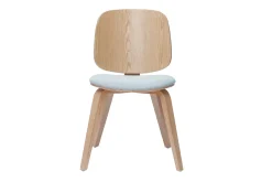 Miliboo Chaise Design|Chaise En Bois-Chaises scandinaves en bois clair et tissu gris clair (lot de 2) BECK