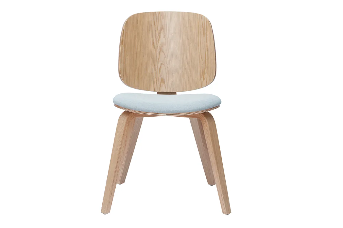 Miliboo Chaise Design|Chaise En Bois-Chaises scandinaves en bois clair et tissu gris clair (lot de 2) BECK