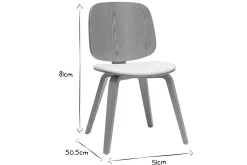 Miliboo Chaise Design|Chaise En Bois-Chaises scandinaves en bois clair et tissu gris clair (lot de 2) BECK