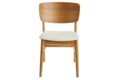 Miliboo Chaise Design|Chaise En Bois-Chaises scandinaves en bois clair et blanc (lot de 2) SHELDON