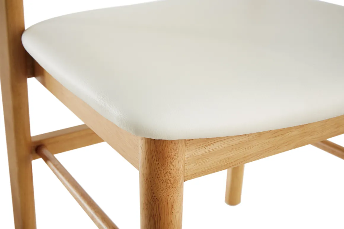 Miliboo Chaise Design|Chaise En Bois-Chaises scandinaves en bois clair et blanc (lot de 2) SHELDON