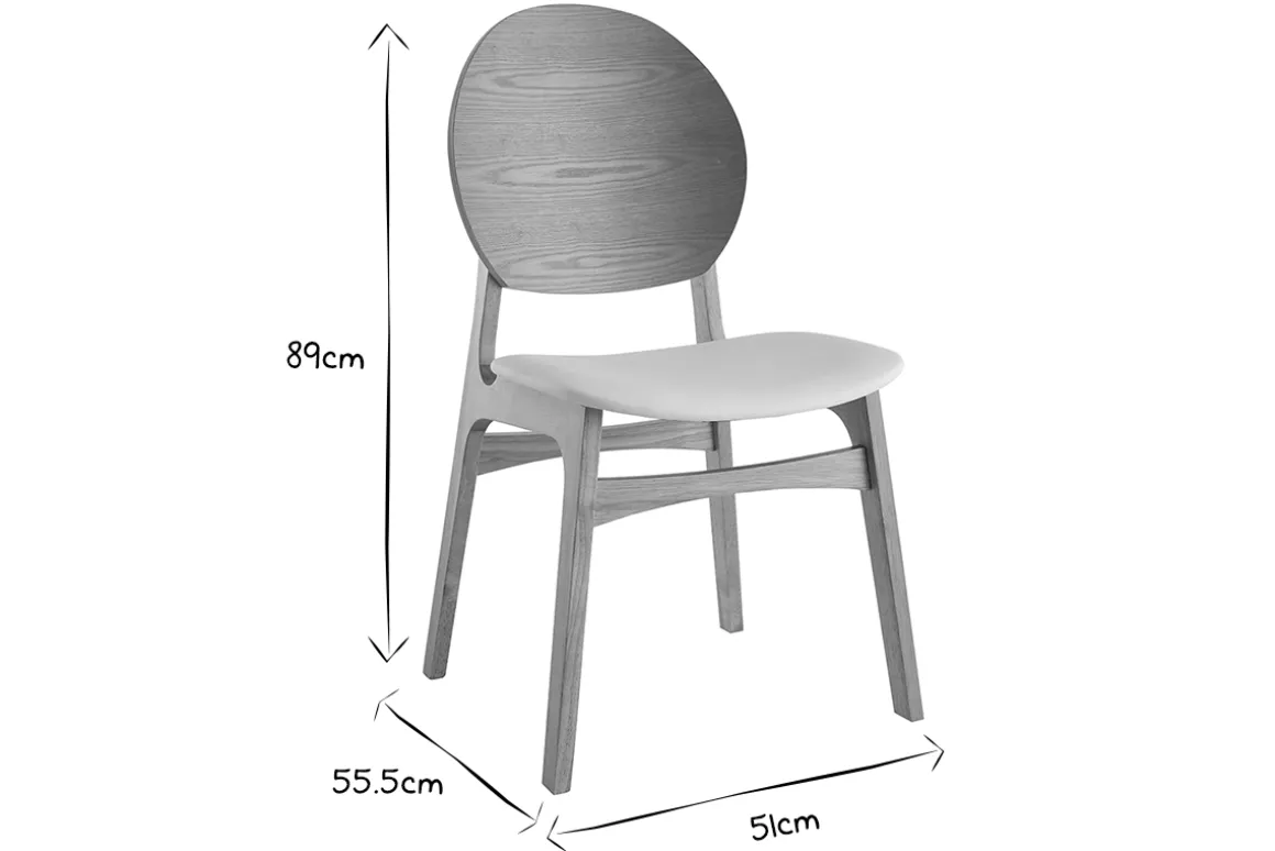 Miliboo Chaise Design|Chaise En Bois-Chaises scandinaves en bois clair et blanc (lot de 2) ELTON