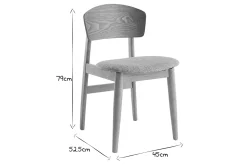Miliboo Chaise Design|Chaise En Bois-Chaises scandinaves en bois clair et tissu gris clair (lot de 2) ELION