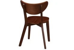 Miliboo Chaise Design|Chaise En Bois-Chaises scandinaves en bois foncé noyer (lot de 2) LEENA