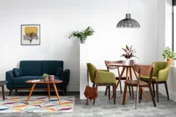 Miliboo Chaise Design|Chaise En Bois-Chaises scandinaves en bois foncé noyer (lot de 2) LEENA