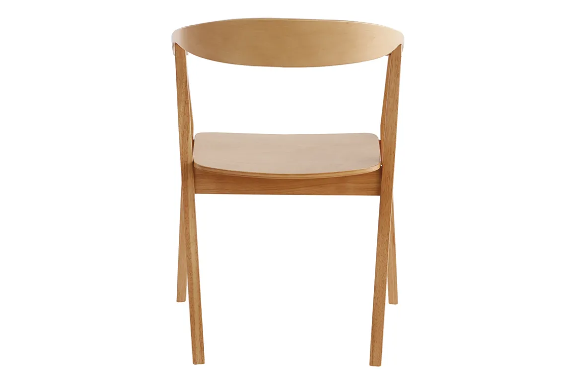 Miliboo Chaise Design|Chaise En Bois-Chaises scandinaves en bois clair massif (lot de 2) BAHIA