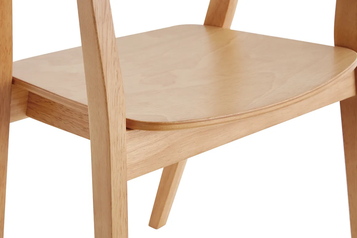 Miliboo Chaise Design|Chaise En Bois-Chaises scandinaves en bois clair massif (lot de 2) BAHIA