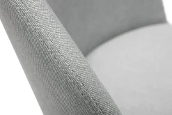 Miliboo Chaise Design-Chaises scandinaves en tissu gris clair et bois clair massif (lot de 2) CELESTE