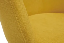 Miliboo Chaise Design-Chaises scandinaves en tissu effet velours jaune moutarde et bois clair massif (lot de 2) VANITY