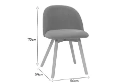 Miliboo Chaise Design-Chaises scandinaves en tissu effet velours jaune moutarde et bois clair massif (lot de 2) CELESTE