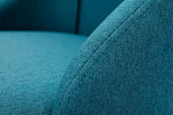 Miliboo Chaise Design-Chaises scandinaves en tissu bleu canard et bois clair (lot de 2) HIGGINS