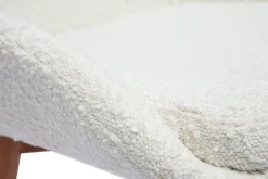 Miliboo Chaise Design-Chaises scandinaves en tissu effet laine bouclée blanc et bois clair massif (lot de 2) HOLO